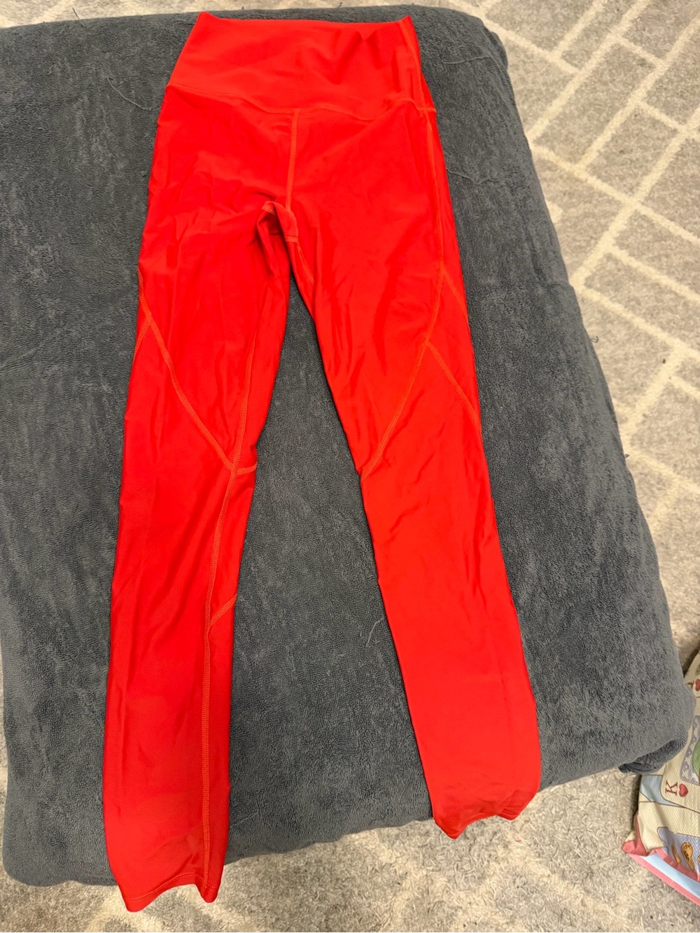 Carbon38 Red High-Waist Performance Leggings